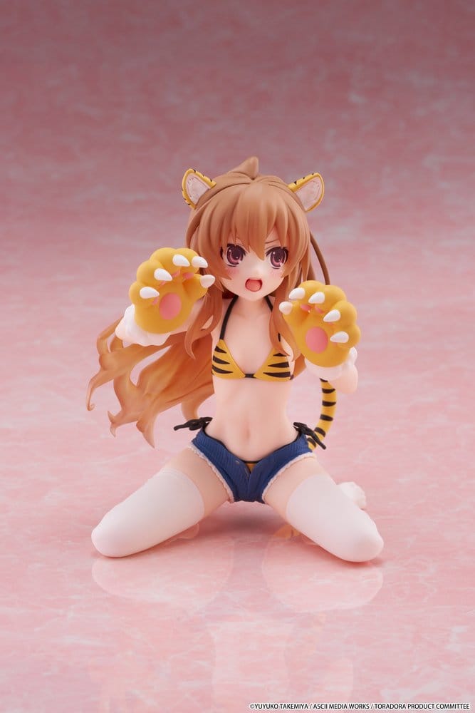 TORADORA! - Taiga Aisaka Tiger Costume Swimwear Ver. Desktop Cute Taito PVC Figure 13 cm